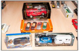 Durago - Scale 1/18 Die Cast Model Car, Lamborghini Countach 1988, Complete with Box + a Corgi BMW