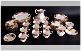 Royal Albert Old Country Roses Part Tea/Dinner Service, comprising cups, saucers, side plates,