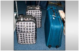 Pair Of Travelers Club Small Suitcases - together with one Antler large case