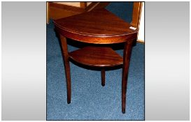 Georgian Style Reproduction Mahogany Corner Washstand Unit, on Square Tapering Legs, Supported by an