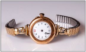Ladies 1930's 9ct Gold Cased Wrist Watch. A.F. Fully Hallmarked.