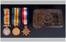 Military Interest Collection Of 3 WWI General Service Medals Z1836 PTE.T.LEA RIF.BRIG Together