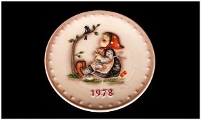M. J. Hummel 8th Annual Plate, Date 1978 ' Happy Past-Time ' Number 271. Hand Painted and Hand