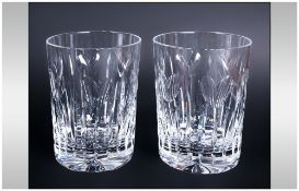 Waterford The Millennium Collection - Very Fine Cut Crystal Pair of ' Love ' Toasting Double, Old