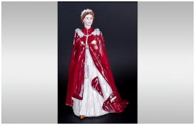 Royal Worcester Porcelain Figure of The Queen, In celebration of the Queen's 80th birthday 2006.