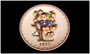 M. J. Hummel 7th Annual Plate, Date 1977 ' Apple Tree Boy ' Number 270. Hand Painted and Hand