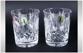 Waterford The Millennium Collection - Very Fine Cut Crystal Pair of ' Happiness ' Toasting Double,
