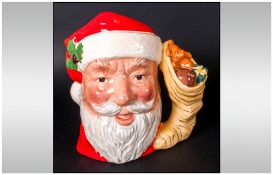 Royal Doulton Character Jug ' Santa Claus ' Style 3. D.6690. Issued 1983 Only. Designer M. Abberley.