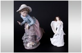 Royal Doulton Figure ' Christmas Angel ' HN.3733. Height 5.75 Inches, Issued 1996-1998 + a Nao By