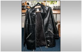 Versace Ladies Leather Coat. Size M