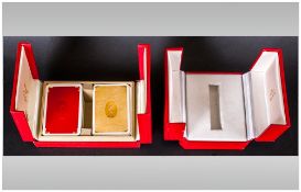 Cartier Watch Box Together With Boxed Cartier Card Set. (2)