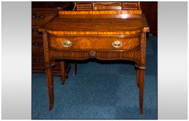 Sheraton Style Reproduction Mahogany Side Canteen Cabinet, Made by Beresford and Hicks, with a Bowed