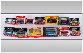 A Collection of 11 Boxed Die Cast Model Cars. Various Makers + Others. ( 13 ) In Total.