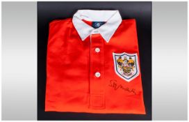 Stanley Matthews Signed Blackpool Football Club Shirt. Signed by Stanley Matthews himself.