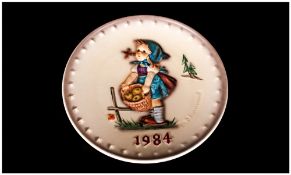 M. J. Hummel 14th Annual Plate, Date 1984 ' Little Helper ' Number 277. Hand Painted and Hand
