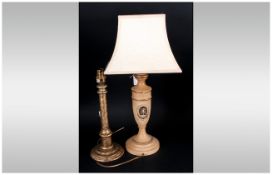 Contemporary Table Lamp & One Other,