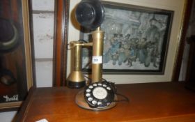 Old Fashioned Phone In Brass