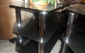Black Glass Entertainment Stand