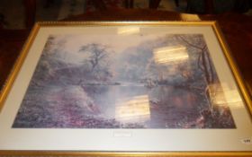 Gold Framed Picture 'Peaceful Retreat'