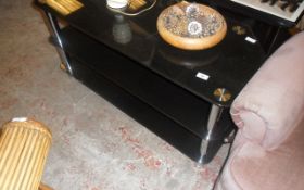 Black Glass Entertainment Stand