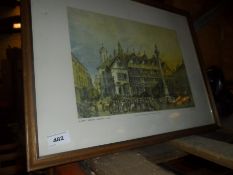 Framed Picture of Market Square, Preston.