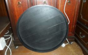 Black Wooden Circular Tray