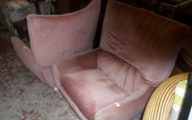 2 Pink Lounge Chairs