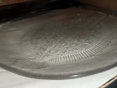 Set of Glass Fish Plates.