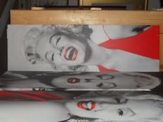 Three Canvas Prints of Marilyn Monroe.