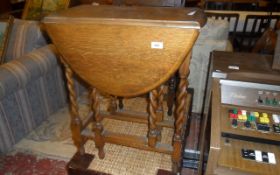 Small Gate Leg Wooden Oval Table