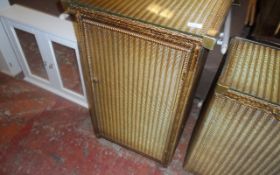 Lloyd Loom Cupboard With Glass Top