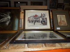 Two Framed Pictures Of Street Scenes