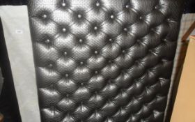 Shiny Leather Look Double Headboard