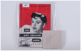 Signed Programme 'The Judy Garland Show'