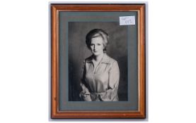 Signed Photograph - Margaret Thatcher. Size 6 x 8 Inches.