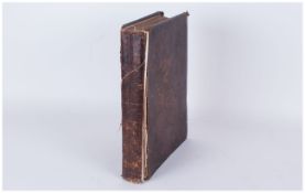 Dixons Voyages Leather Bound Volume, Frontispiece Missing, Pages Missing. c.1788/1789 Account of