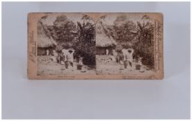 Mexican Interest. Stereoscope Slide, Coffee Plantation Cordoua, Mexico. Sold Only by Underwood And