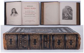 Large Leather Gilt Tooled Volume of Bunyans Choice Works - The Pilgrims Progress and Others - Life