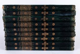 Nine Large Volumes of The Library of Shakespeare, Illustrated Nearly Eight Hundred Superb Engravings