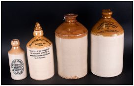 A Collection of Antique Brewery Stoneware Bottles ( 4 ) In Total. 1/ Northern Bottling Co, Cardiff