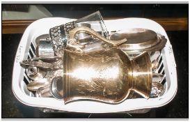 Collection Of Silver And Silver Plated Items To Include An EPNS Tankard, Plated Flatware,  Plated