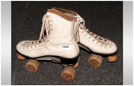 Pair Of Vintage Roller Skating Shoes Hamaco No 32 Tenacity