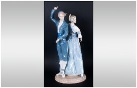 Nao by Lladro Impressive Tall Figure ' Dancers ' Spanish. Excellent Condition. 16.25 Inches Tall.