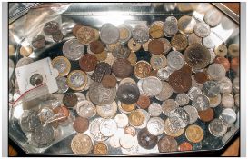 Small Collection Of Coins, Appear To Be Silver, Nickel, Copper,  Bronze, Roman, Oriental And Arabic,