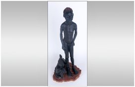 Soul Journeys Nuba Tribe Ltd and Numbered Figure ' Tumorrous Champion' Tute. Num. 159-4999.