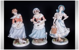 Royal Worcester Ltd and Numbered Edition Figurines ' Old Country Ways ' Collection. 1/ A Farmers