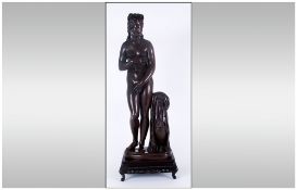 Adolf Dressler 1814-1868 Very Fine Bronze Figure Of A Classical Naked Woman In A Standing