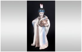 Lladro Figure 'Ceremonial Princess' model number 6424, Issued 1997, 10'' in height. Mint condition.