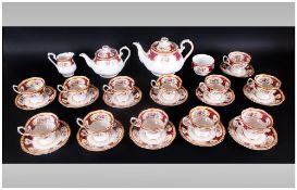 Royal Albert ( 28 ) Piece Tea Service ' Lady Hamilton ' Pattern. c.1939-1940. Comprises 12 Small