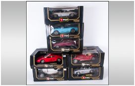 Burago Diecast Metal Model Cars, Scale 1/18 - 1/22 7 cars in total. Comprising, Rolls Royce